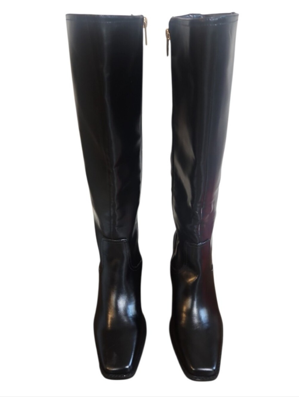 Vince Camuto Sanea Black Leather Knee High Boots Wide Calf 8.5 - Picture 9 of 15